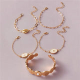 5pcs/set Boho Resin Stone Charm Bracelets for Women