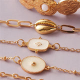 5pcs/set Boho Resin Stone Charm Bracelets for Women
