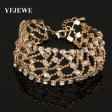 Classic Gold-Color Rhinestone Bracelet for Women