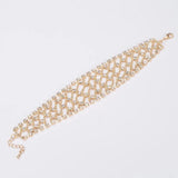 Classic Gold-Color Rhinestone Bracelet for Women