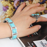Vintage Boho Bracelets for Women Ethnic Crystal Rhinestone Adjustable