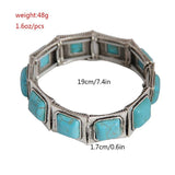 Vintage Boho Bracelets for Women Ethnic Crystal Rhinestone Adjustable