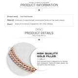 6mm Rose Bracelet for Men Women - Hammered Herringbone Snake Chain Bracelet