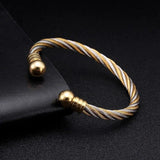 Colorful Stainless Steel Braided Cuff Bracelet Men Women Jewelry