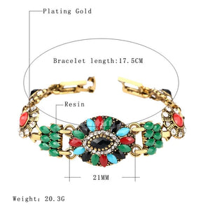 Turkey Ethnic Vintage Bracelet Colorful Resin Retro Bohemian Love Jewelry