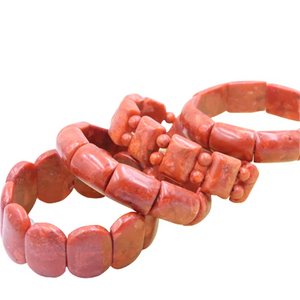 Irregular Branch Coral Bracelet Elastic Rope Jewelry Vintage Party