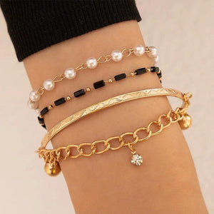 Geometric Bead Chain Street Photo Ladies Bracelet