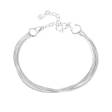 Silver Plated 925 Snake Bracelet Layered Jewelry