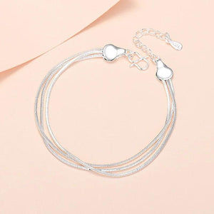 Silver Plated 925 Snake Bracelet Layered Jewelry