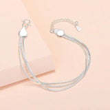 Silver Plated 925 Snake Bracelet Layered Jewelry