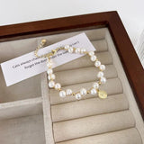 Freshwater Pearl Portrait Round Necklace Female Clavicle Chain