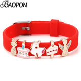 Enamel Cake Charm Bracelet Beads Fit 10mm Mesh Bracelet Watch Style Gift