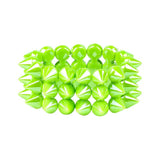 Colorful Hiphop Cuff Bracelets for Women Adjustable Goth Wide Punk Bangles