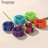 Colorful Hiphop Cuff Bracelets for Women Adjustable Goth Wide Punk Bangles