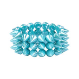 Colorful Hiphop Cuff Bracelets for Women Adjustable Goth Wide Punk Bangles