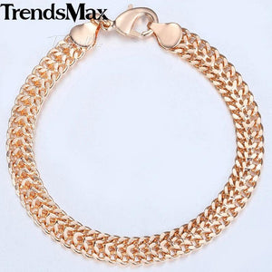 7.5mm Weaving Link Chain Bracelet Femme Jewelry Christmas for Women