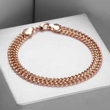 7.5mm Weaving Link Chain Bracelet Femme Jewelry Christmas for Women
