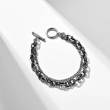 Vintage Stainless Steel Chain Link Men Bracelet Bangle