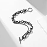 Vintage Stainless Steel Chain Link Men Bracelet Bangle