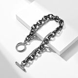 Vintage Stainless Steel Chain Link Men Bracelet Bangle
