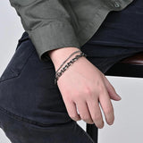 Vintage Stainless Steel Chain Link Men Bracelet Bangle