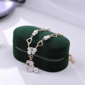 Sweet Rabbit Pearl Bracelet for Girls and Women