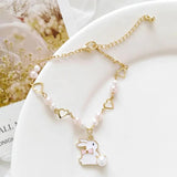 Sweet Rabbit Pearl Bracelet for Girls and Women