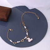 Sweet Rabbit Pearl Bracelet for Girls and Women
