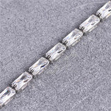 Square Zircon Bracelet, Crystal Tennis Jewelry