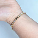 Square Zircon Bracelet, Crystal Tennis Jewelry