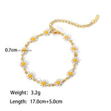 Colorful Dripping Oil Flower Bracelet Waterproof Gift