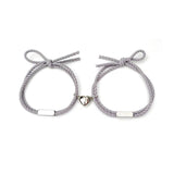 Love Attracts Bracelet Pair Stainless Steel Hand Rope Jewelry