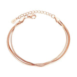 Octagonal Snake Bone Bracelet, Silver Plated