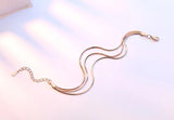 Octagonal Snake Bone Bracelet, Silver Plated
