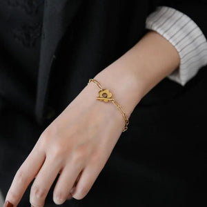 Stainless Steel Sweet Flower Charm Bracelet For Women Silver Jewelry