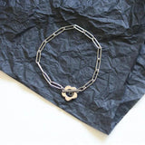 Stainless Steel Sweet Flower Charm Bracelet For Women Silver Jewelry