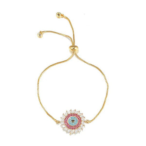 Evil Eye Crystal Bracelet Adjustable Women's Party Jewelry Gift