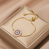 Evil Eye Crystal Bracelet Adjustable Women's Party Jewelry Gift