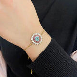 Evil Eye Crystal Bracelet Adjustable Women's Party Jewelry Gift