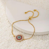 Evil Eye Crystal Bracelet Adjustable Women's Party Jewelry Gift