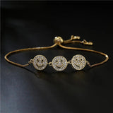 Copper Plated Smiling Face Bracelet for Women