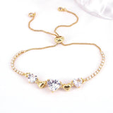 Crystal Flower/Heart Tennis CZ Bracelet Women Bangle
