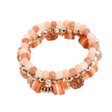 Bohemian Beaded Glass Bracelets Bangle Set