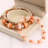 Bohemian Beaded Glass Bracelets Bangle Set