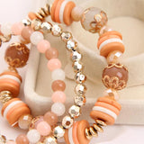 Bohemian Beaded Glass Bracelets Bangle Set