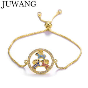 Rabbit and Cat Charm Bracelet Cubic Zirconia for Girls Women Gift