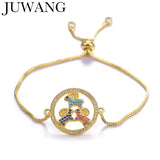 Rabbit and Cat Charm Bracelet Cubic Zirconia for Girls Women Gift