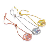 Rabbit and Cat Charm Bracelet Cubic Zirconia for Girls Women Gift