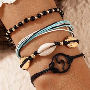 Beaded Shell Braided Niche Street Bracelet