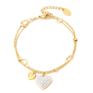 316L Stainless Steel Heart-Shaped Bracelet High Jewelry Party Gift